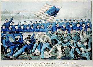 弗吉尼亚州莫尔文山战役，1862 年 7 月 1 日 The battle of Malvern Hill, Va. July 1st 1862 (1862)，柯里尔与艾夫斯