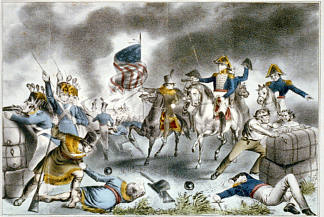 新奥尔良战役，1814年1月8日 The battle of New Orleans, fought Jany 8th 1814 (1842)，柯里尔与艾夫斯