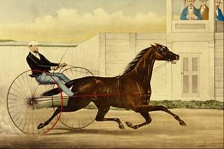 著名的小跑母马露西 The Celebrated Trotting Mare Lucy，柯里尔与艾夫斯