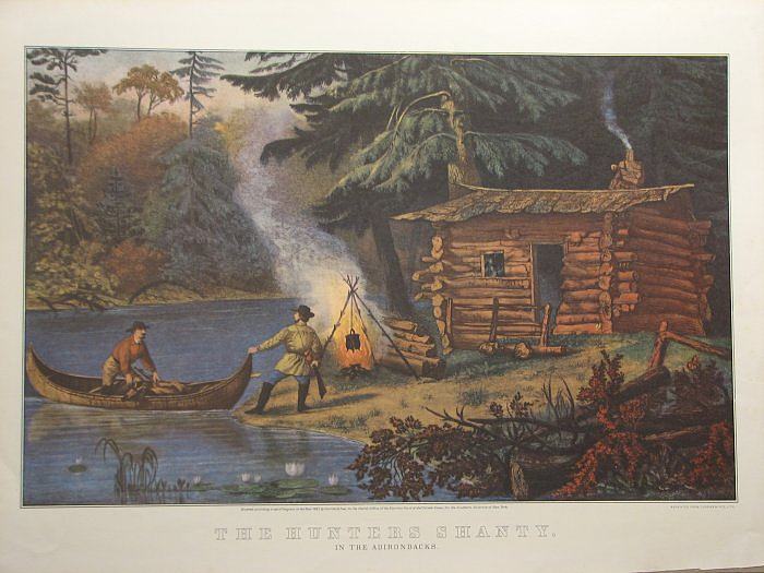 猎人棚户区 The Hunters Shanty (1861)，柯里尔与艾夫斯