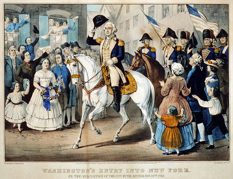 华盛顿进入纽约 Washington's entry into New York (1783)，柯里尔与艾夫斯