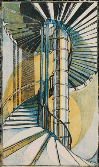 管楼梯 The Tube Staircase (1929)，西里尔·鲍尔