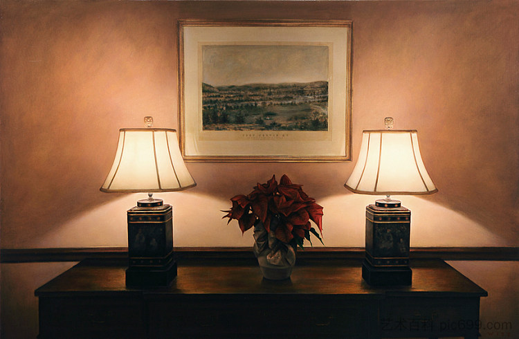 公园大道大堂灯与一品红 Park Ave Lobby Lamps with Poinsettia，丹·维茨