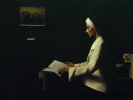 女人阅读 Woman Reading (2003)，达娜·莱文
