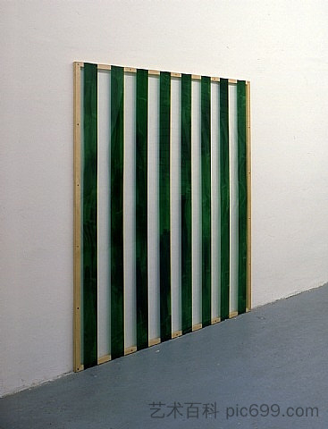 Reflets n°33 - 在有机玻璃上绘画 1/2，工作位于 Reflets n°33 - Peinture sur plexiglas 1/2, travail situé (1987)，丹尼尔·布伦