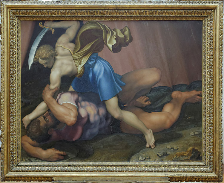 大卫和歌利亚(反面) David and Goliath (Verso) (c.1550; Italy ),达尼埃莱·达·沃尔泰拉