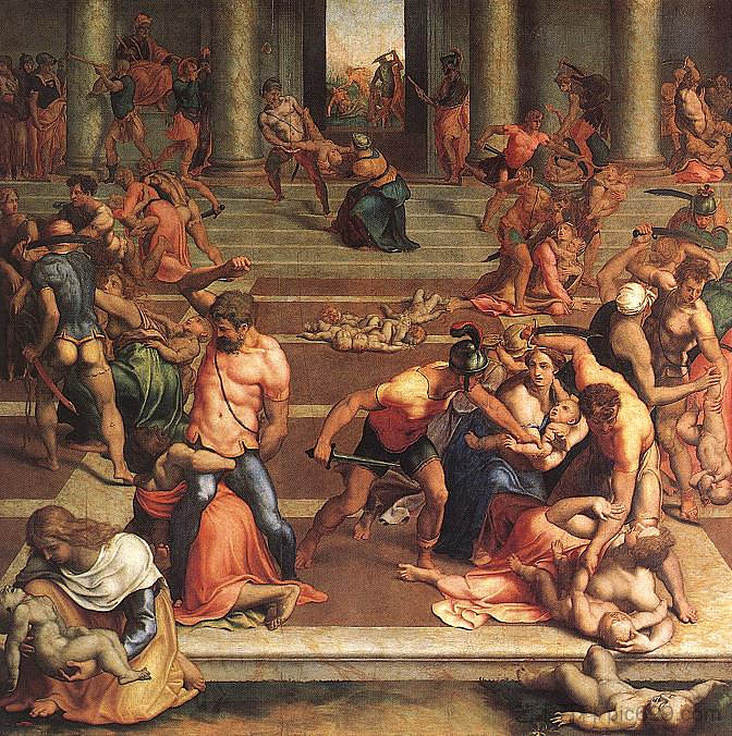 屠杀无辜者 Massacre of the Innocents (c.1557)，达尼埃莱·达·沃尔泰拉