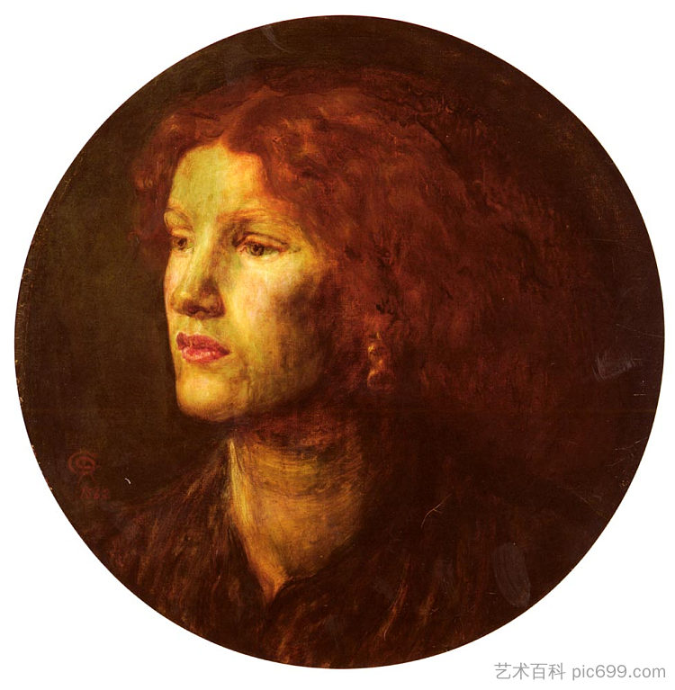 范妮·康福斯 Fanny Cornforth (1862)，但丁·加布里埃尔·罗赛蒂