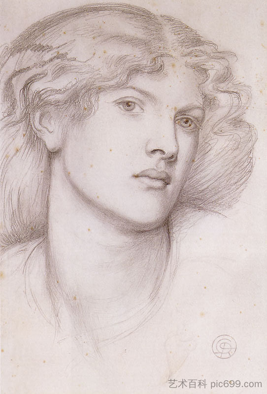 范妮·康福斯 Fanny Cornforth (c.1865),但丁·加布里埃尔·罗赛蒂