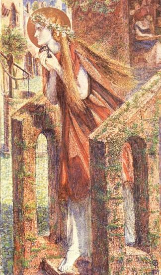 抹大拉的马利亚 Mary Magdalen (1857)，但丁·加布里埃尔·罗赛蒂