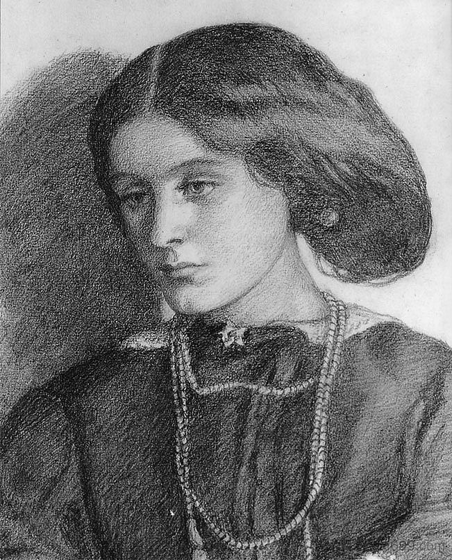 伯恩·琼斯夫人 Mrs. Burne Jones (1860),但丁·加布里埃尔·罗赛蒂