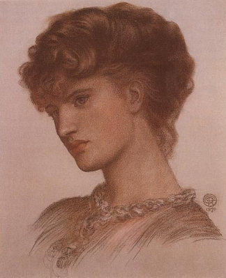 阿弗莱亚·科罗尼奥的肖像 Portrait of Aflaia Coronio (1870)，但丁·加布里埃尔·罗赛蒂