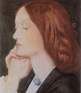 伊丽莎白·西达尔的肖像 Portrait of Elizabeth Siddal (1854)，但丁·加布里埃尔·罗赛蒂