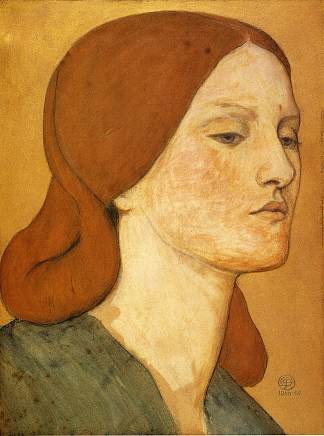 伊丽莎白·西达尔的肖像 Portrait of Elizabeth Siddal (1850 – 1865)，但丁·加布里埃尔·罗赛蒂