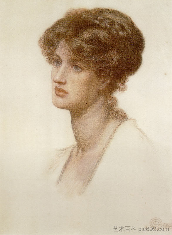 威廉·J·斯蒂尔曼夫人的肖像 Portrait of Mrs. William J. Stillman (1869),但丁·加布里埃尔·罗赛蒂