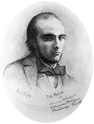 威廉·罗塞蒂的肖像（橙色） Portrait of William Rossetti (orange) (1853)，但丁·加布里埃尔·罗赛蒂