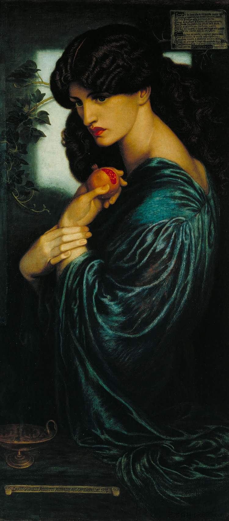 普罗瑟平 Proserpine (1874),但丁·加布里埃尔·罗赛蒂