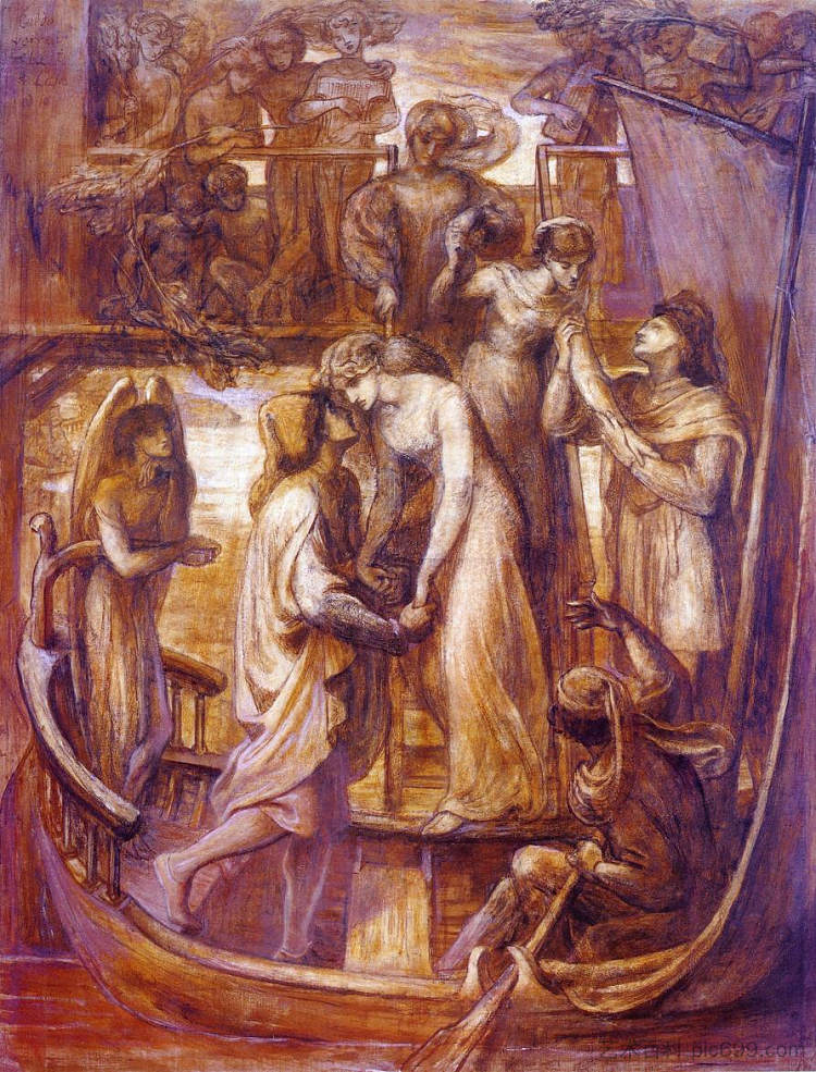 爱之舟 The Boat of Love (1874),但丁·加布里埃尔·罗赛蒂