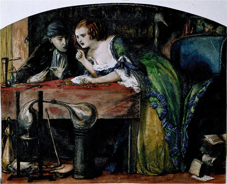 实验室 The Laboratory (1849),但丁·加布里埃尔·罗赛蒂