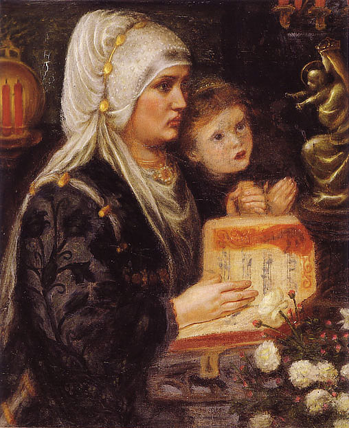 两位母亲 The Two Mothers (1849 - 1851)，但丁·加布里埃尔·罗赛蒂