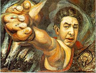 自画像 Self-Portrait (1945)，戴维.阿尔法罗.西凯洛斯