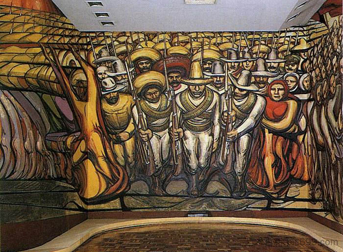 革命(壁画) The Revolution (mural),戴维.阿尔法罗.西凯洛斯