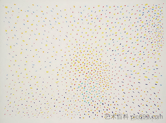 红色、黄色、蓝色和绿松石色 Red, Yellow, Blue and Turquoise (1970)，戴维·阿内斯利