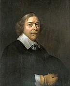 戴黄手套的男人（自画像） A Man with a Yellow Glove (self portrait) (c.1640)，大卫·拜利