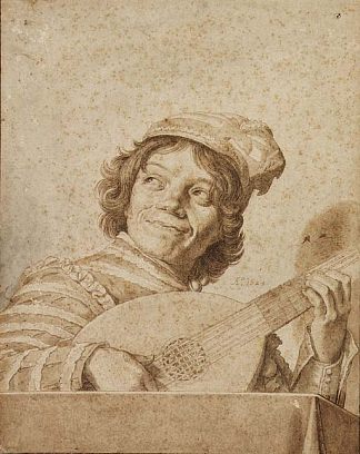 弗兰斯·哈尔斯之后的琵琶演奏家 The Lute Player, After Frans Hals (1624)，大卫·拜利