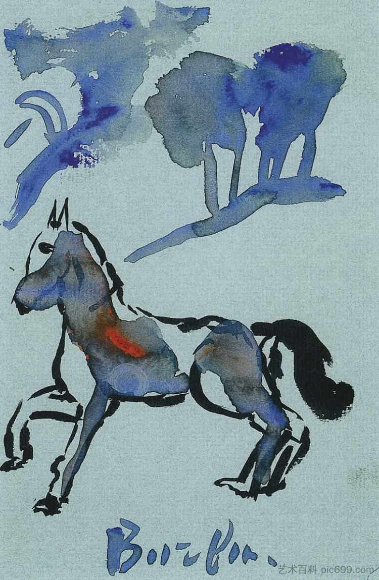 一匹蓝马 A blue horse (1917)，戴维·伯克