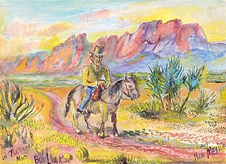 新墨西哥州风琴山脉的牛仔 Cowboy in the Organ mountains, New Mexico (1949)，戴维·伯克