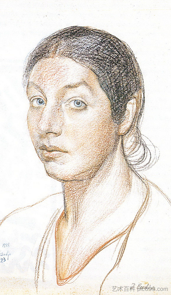 马鲁西亚（艺术家妻子的肖像） Marusia (Portrait of the Artist's Wife) (1928)，戴维·伯克