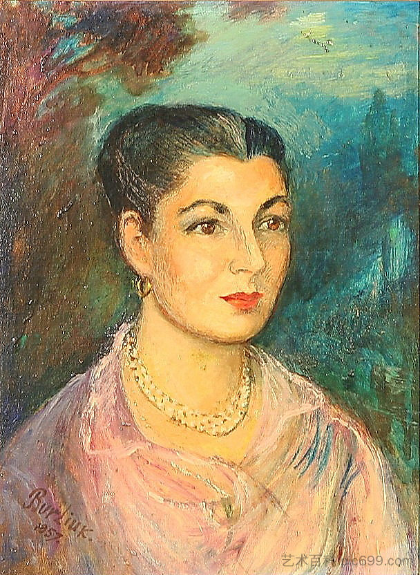 娜奥米·哈里斯·萨弗的肖像 Portrait of Naomi Harris Saffer (1957)，戴维·伯克