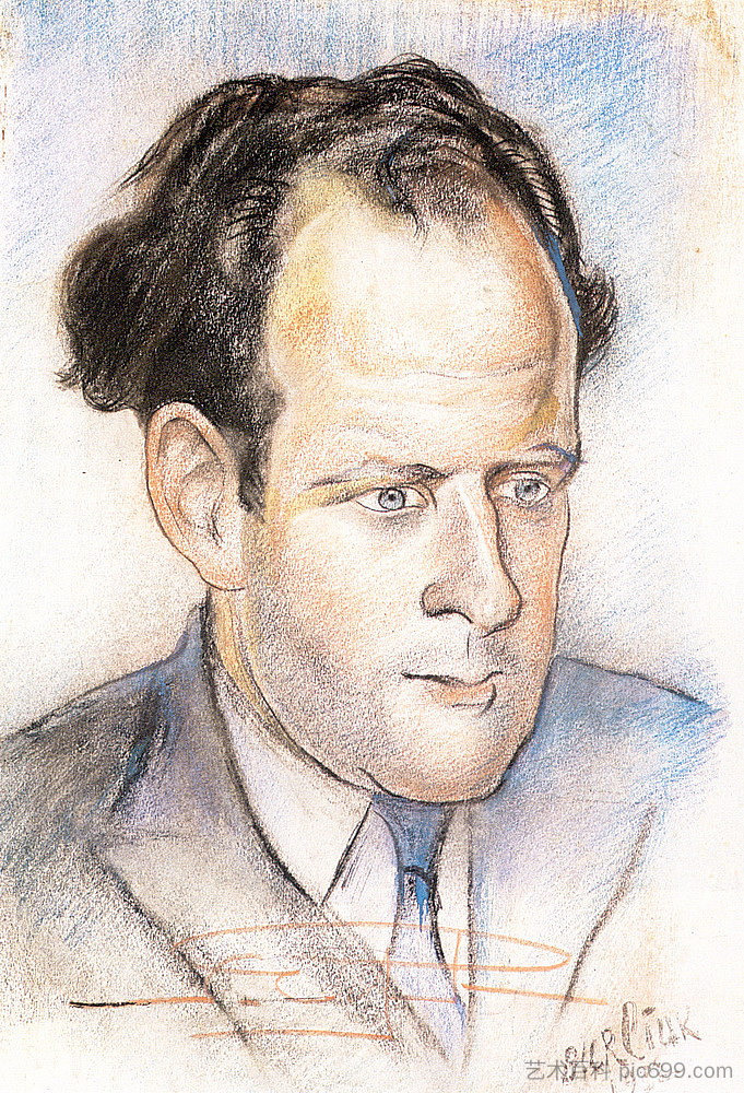 谢尔盖·爱森斯坦的肖像 Portrait of Sergei Eisenstein (1932)，戴维·伯克