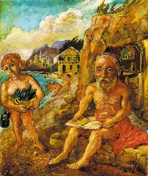 洞穴附近的圣安东尼 Saint Anthony near the cave (1949; United States  )，戴维·伯克