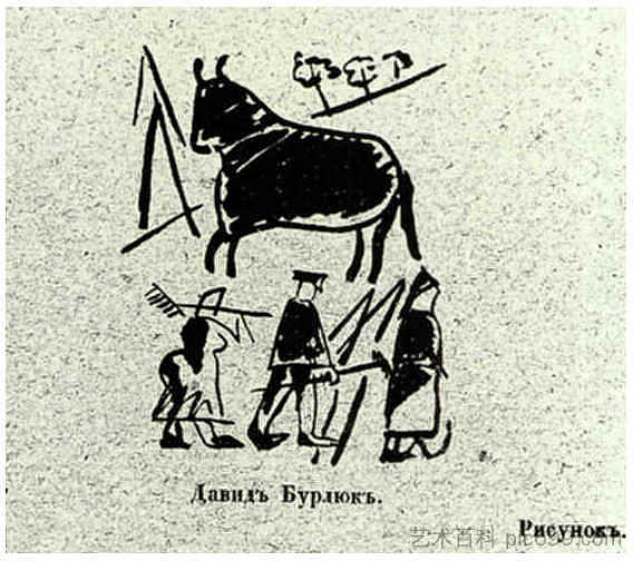 年鉴“愤怒的帕纳苏斯”的尾件 Tail-Piece for the almanac "Raging Parnassus" (1918; Russian Federation  )，戴维·伯克