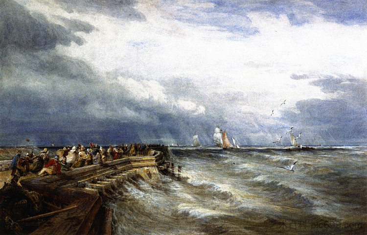 加来码头 Calais Pier (1837)，戴维·考克斯