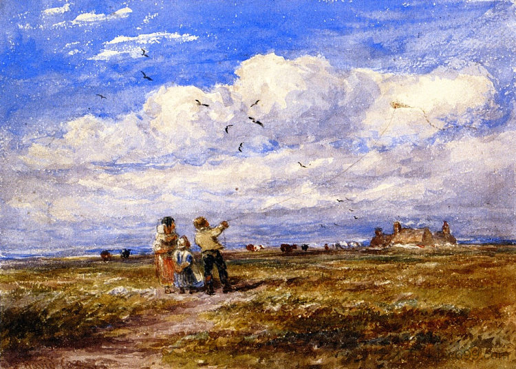 放风筝 Flying the Kite (1853)，戴维·考克斯