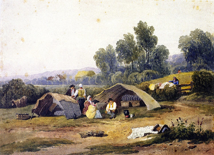 德威公园的吉普赛人 Gipsies on Dulwich Common (1808)，戴维·考克斯