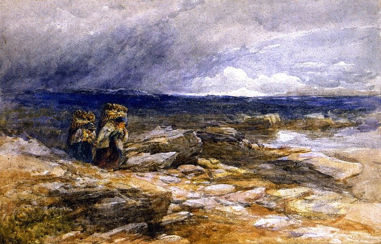 泥炭采集者 Peat Gatherers (1853)，戴维·考克斯