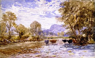 多尔维德兰谷 The Vale of Dolwyddelan (1846)，戴维·考克斯