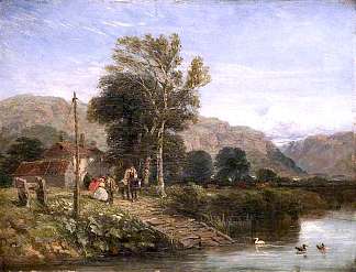 等待渡轮 Waiting for the Ferry (1845)，戴维·考克斯