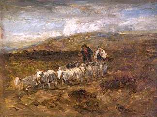 威尔士牧羊犬 Welsh Shepherds (1841)，戴维·考克斯