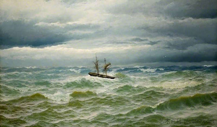 海片 Sea Piece (1882)，大卫·詹姆斯