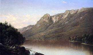 鹰崖，弗兰肯缺口，新罕布什尔州 Eagle Cliff, Franconia Notch, New Hampshire (1864)，大卫·约翰逊