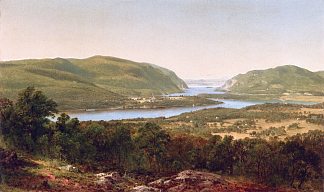 从纽约西点军校加里森看 View from Garrison, West Point, New York (1870)，大卫·约翰逊