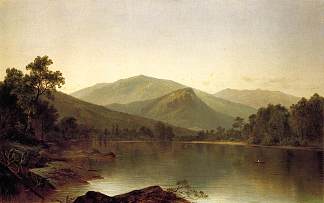 缅因州安德罗斯科金河的景色 View on the Androscoggin River, Maine (1870)，大卫·约翰逊