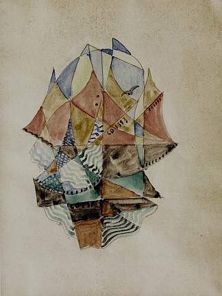 帆船 Sailboats (1921)，戴维·卡卡巴泽