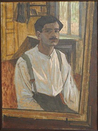 自画像 self-portrait (1913)，戴维·卡卡巴泽