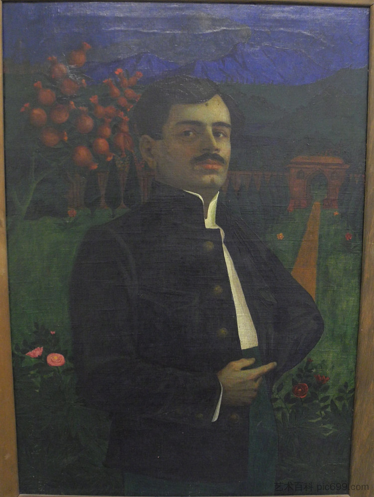 自画像 self-portrait (1913)，戴维·卡卡巴泽